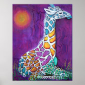 Poster de la Giraffe colorée (Devant)