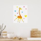 Poster de la Giraffe Cute (Cuisine)