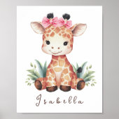 Poster de la Giraffe Nursery - Safari Wall Art pou (Devant)