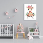 Poster de la Giraffe Nursery - Safari Wall Art pou