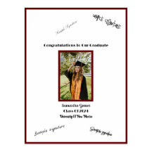 Poster de la Graduation Photo pour les invités Sig