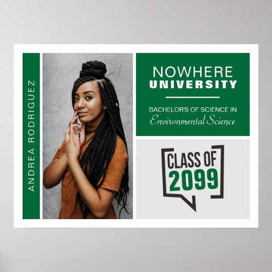 Poster de la Graduation Photos & Boîtes Vertes (Devant)