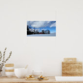 Poster de la grange rouge dans la neige (Cuisine)