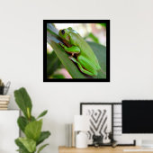 Poster de la grenouille d'arbre vert américain (Bureau à domicile)