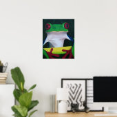 Poster de la grenouille de l'arbre rouge (Bureau à domicile)