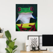 Poster de la grenouille de l'arbre rouge (Bureau à domicile)