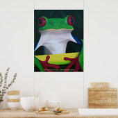 Poster de la grenouille de l'arbre rouge (Cuisine)