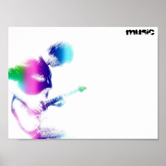 Poster de la Guitare de musique (Devant)