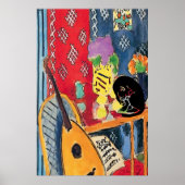 Poster de la guitare et du chat noir (Devant)