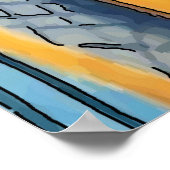 Poster de la guitare et du poisson d'or (Coin)