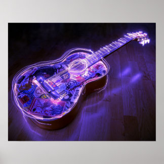Poster de la Guitare Neon