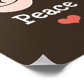 Poster de la harpe Peace Love (Coin)