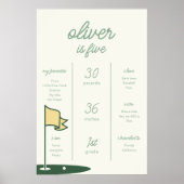 Poster de la jalon du parcours de golf par Tee (Devant)