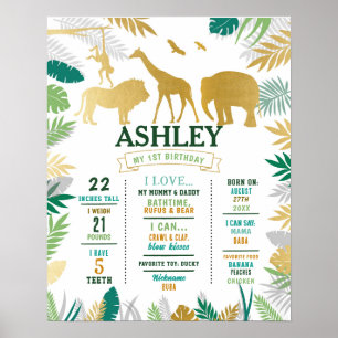 Poster de la Jungle de Milestone 1st Wild Gold Gir