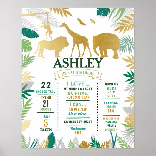 Poster de la Jungle de Milestone 1st Wild Gold Gir (Devant)