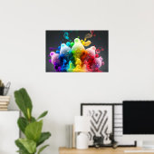 Poster de la lampe à lave arc-en-ciel (Bureau à domicile)