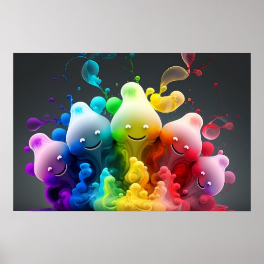 Poster de la lampe à lave arc-en-ciel (Devant)