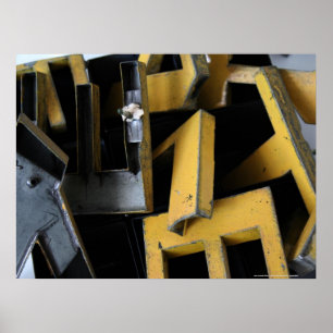 Poster de la lettre de jeu du bâtiment Jeux de con