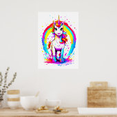 Poster de la licorne arc-en-ciel (Cuisine)