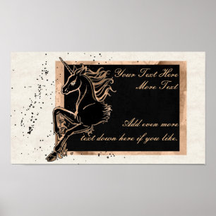 Poster de la licorne noire