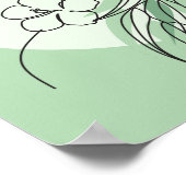 Poster de la ligne féminine Abstraite, tons de ter (Coin)