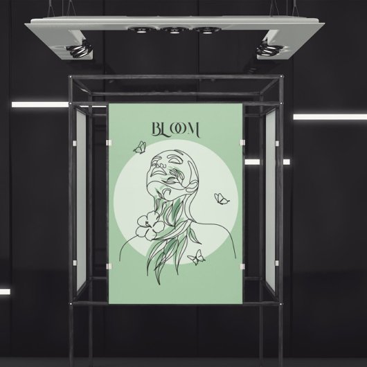 Poster de la ligne féminine Abstraite, tons de ter