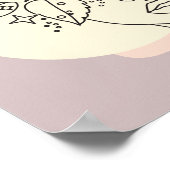 Poster de la ligne féminine Abstraite, tons de ter (Coin)