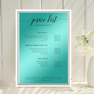 Poster de la liste de prix moderne Green-Glow (Imi