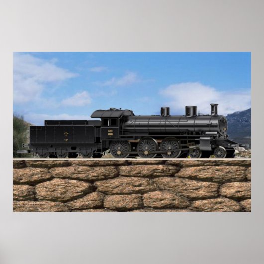 Poster de la locomotive de train d'Express (Devant)