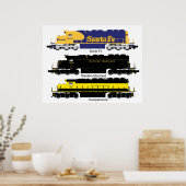 Poster de la locomotive diesel SD40 (Cuisine)