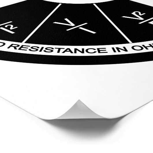 Poster de la loi d'Ohm - Blanc (Coin)