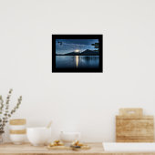 Poster de la lune au-dessus du lac (Cuisine)