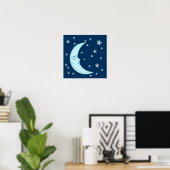 Poster de la lune couchée (Bureau à domicile)