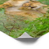 Poster de la Lune d'Amour de la Mère et de la Bébé (Coin)