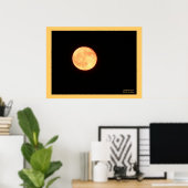 Poster de la lune de récolte complète (Bureau à domicile)