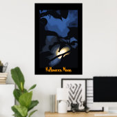Poster de la Lune d'Halloween (Bureau à domicile)