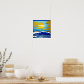 Poster de la Lune d'or en mer (Cuisine)
