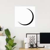 Poster de la lune du croissant (Bureau à domicile)