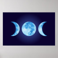 Poster de la Lune en trois phases