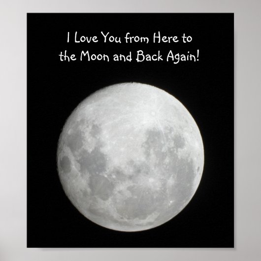 Poster de la lune Je t'aime d'ici à la lune (Devant)