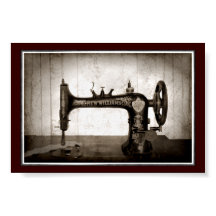 Poster de la machine à coudre antique