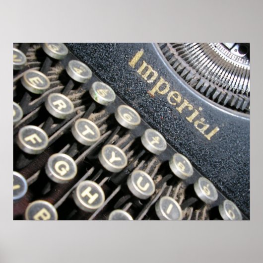 Poster de la machine à écrire impériale antique (Devant)