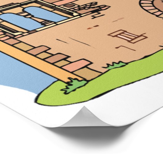 Poster de la maison ruines en ruines (Coin)