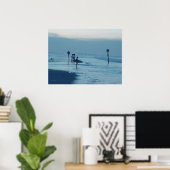 Poster de la marée Lone Surfer Dusk Ponce Inlet FL (Bureau à domicile)