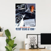 Poster de la marine de 2ème guerre mondiale (Bureau à domicile)