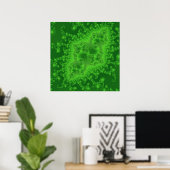 Poster de la méduse verte électrique (Bureau à domicile)