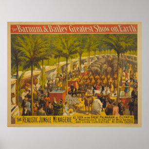 Poster de la ménagerie de la Jungle à Olympia Circ