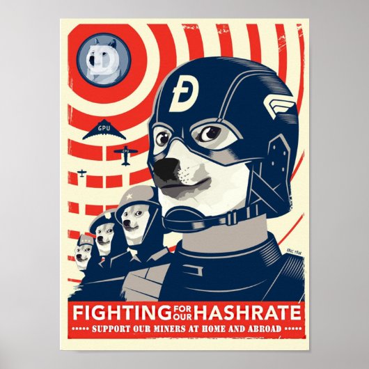 Poster de la mine Dogecoin (Devant)
