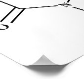 Poster de la molécule de caféine (Coin)