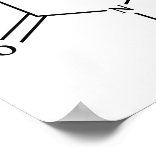 Poster de la molécule de caféine (Coin)